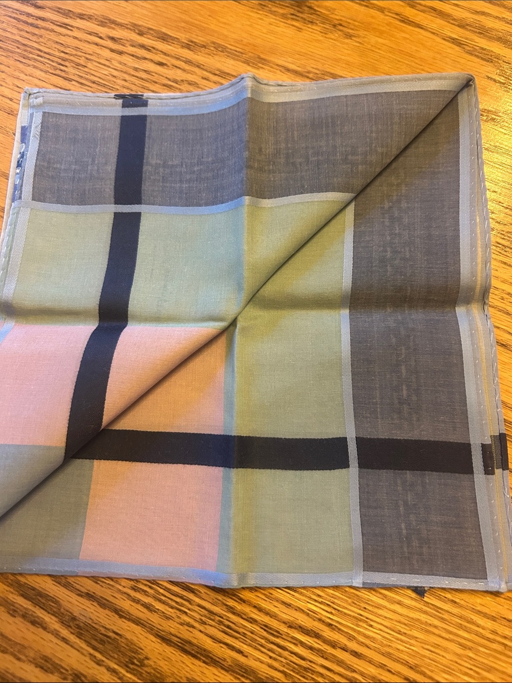 Pierre Balmain Blue, Navy and Cream Striped Scarf